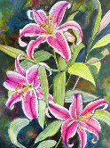 Flowers for my recovery, Star gazer lilies Watercolor