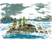 Island #11 Watercolor