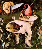 The garden of Earthly Delights by Hyeronimus Bosch (Hell panel detail) Oil