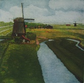 World Views V: Dutch Windmills (Holland) Etching