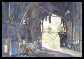 EBMUD Barn Watercolor