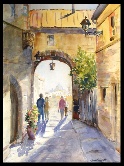 Lucca Archway Watercolor