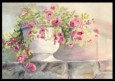 Ode on a Flowering Urn Watercolor