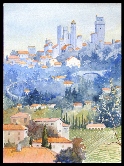 San Gimignano Watercolor