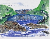 113 Una River former Yugoslavia Watercolor