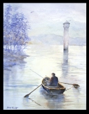 Reservoir Fishing Watercolor