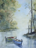 Boats at Rest Watercolor