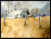 Windy Day in Vermont Watercolor