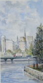 Danube Canal Vienna Watercolor