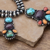 Multicolor necklace set by Angela Martin