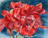 Red Flowers Watercolor