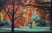 View From Within an Autumn Landscape Oil