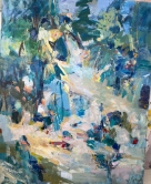 Dominique Caron's Forest Bath 60x48'