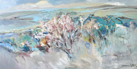 Hills of beyond and the near woods 36x72