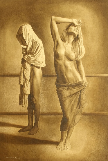 Two Partially Draped Figures