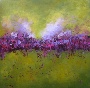 Kerin McBride's Purple on Green Abstract Landscape