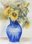 Margaret W. Fago's Sunflowers in a Blue Vase